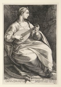 Terpsichore, Platte 5 aus der Serie Die neun Musen