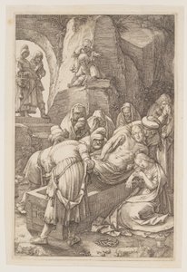 Die Grablegung, aus Die Passion von Hendrick Goltzius