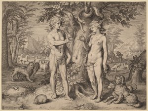 Der Sündenfall von Hendrick Goltzius