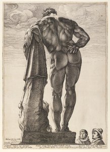 Der Farnesische Herkules, aus Drei berühmte antike Statuen in Rom von Hendrick Goltzius