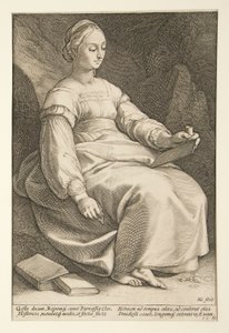 Die neun Musen: Clio, Nr. 4 in einer Serie von 9 von Hendrick Goltzius