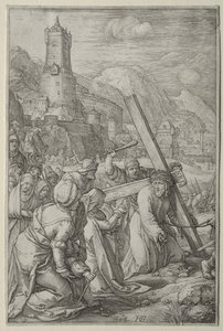 Die Passion: Christus trägt das Kreuz von Hendrick Goltzius