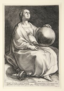 Urania, Platte 9 aus der Serie Die neun Musen von Hendrick Goltzius