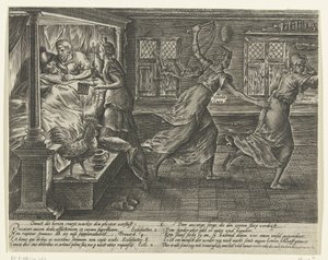Wer prozessiert, hat schlaflose Nächte (Misbruik van de procesvoering) von Hendrick Goltzius