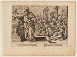 Das Martyrium des Heiligen Matthäus, aus Das Martyrium Christi und der Apostel von Hendrick Goltzius