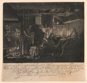 Jupiter und Merkur als Gäste von Philemon und Baucis von Hendrick Goudt