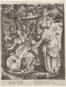 Konzert der Musen auf dem Parnassus von Hendrick Hondius (I)