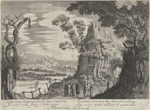 Johannes der Täufer identifiziert Christus als das Lamm Gottes von Hendrick Hondius (I)