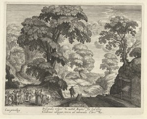 Landschaft mit der Heilung der Blinden