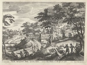 Landschaft mit einer Jagdszene