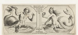 Zwei Fächer, in jedem ein Triton von Hendrick de Keyser (I)