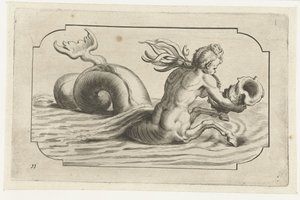 Seepferdchen mit männlichem Oberkörper von Hendrick de Keyser (I)
