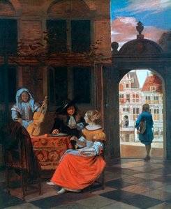 Eine musikalische Gesellschaft in einem Hof, 1677 von Hendrick de Keyser