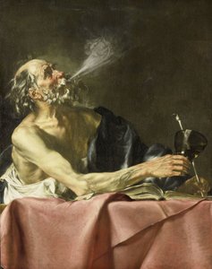 Der Raucher Allegorie der Vergänglichkeit von Hendrick van Someren