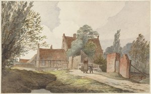 Häuser entlang eines Weges bei Amsterdam von Hendrik Abraham Klinkhamer