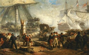Lord Nelson in der Schlacht von Trafalgar von Hendrik Frans Schaefels