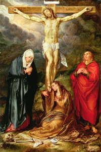 Christus am Kreuz mit Maria, St. Johannes und der Magdalena