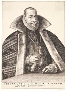 Frederik II, König von Dänemark und Norwegen von Hendrik Goltzius