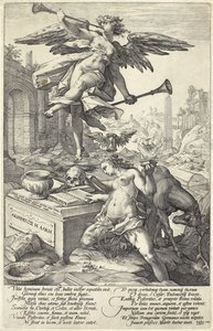 Ruhm und Geschichte, aus Römische Helden, 1586 von Hendrik Goltzius