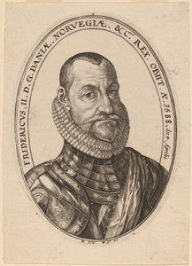 Friedrich II., König von Dänemark und Norwegen von Hendrik Goltzius