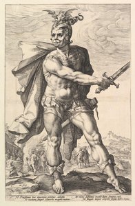 Mucius Scaevola, aus der Serie Die römischen Helden von Hendrik Goltzius