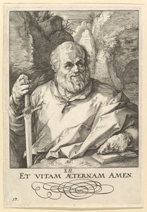 St. Matthias, aus Christus, die Apostel und St. Paulus mit dem Glaubensbekenntnis, ca. 1589