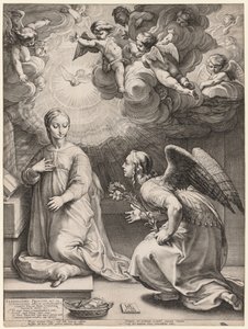 Die Verkündigung, 1594 von Hendrik Goltzius