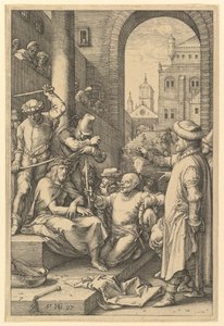 Die Krönung mit Dornen, aus Die Passion Christi von Hendrik Goltzius