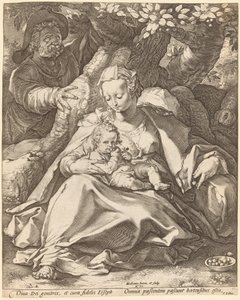 Die Heilige Familie unter einem Kirschbaum von Hendrik Goltzius