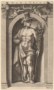 Merkur von Hendrik Goltzius after Polidoro da Caravaggio