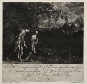 Tobias und der Engel (große Platte) von Hendrik Goudt