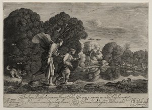 Tobias und der Engel (kleine Platte) von Hendrik Goudt