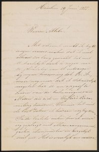 Brief aan August Allebé von Hendrik Jacobus Scholten
