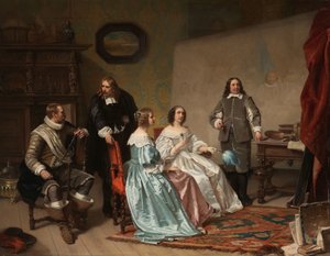 Die Prinzessin von Oranien besucht die Werkstatt von Bartholomeus van der Helst von Hendrik Jacobus Scholten