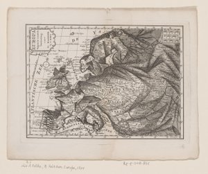 Karte von Europa, als Königin Europa nach der neuesten Einteilung von Hendrik Kloekhoff