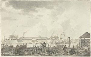 Das Schloss von Batavia, gesehen von der Houtkrap