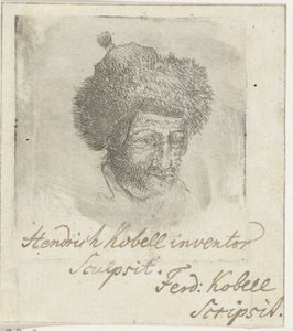 Männerkopf mit Pelzmütze