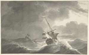 Zwei Schiffe auf stürmischer See