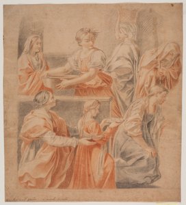 Studie nach Guido Renis Fresko in der Cappella dell