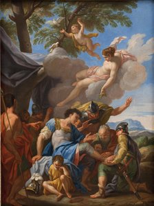 Venus bringt Heilkräuter für den verwundeten Aeneas von Hendrik Krock