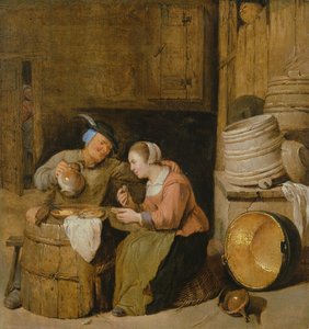 Eine Innenszene mit zwei Bauern von Hendrik Martensz Sorgh