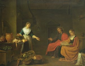 Christus im Haus von Martha und Maria, 1645 von Hendrik Martensz Sorgh