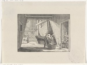 Figuren in einer Mühle bei der Arbeit von Hendrik Numan