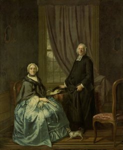 Porträt von Petrus Bliek, remonstrantischer Pfarrer in Amsterdam, mit seiner Frau Cornelia Drost