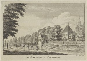 Ansicht des Slijkpoort in Amersfoort (De Slykpoort te Amersvoort) von Hendrik Spilman