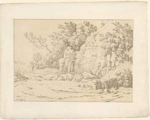 Felsen mit Becken von Hendrik Voogd