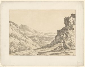 Ruine mit Fernsicht von Hendrik Voogd