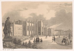Blick auf das Willemshof im Willemspark um 1849