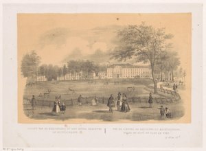 Ansicht des Hirschparks in Den Haag von Hendrik Wilhelmus Last