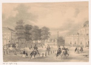 Blick von der Plaats auf den Vijverberg in Den Haag von Hendrik Wilhelmus Last